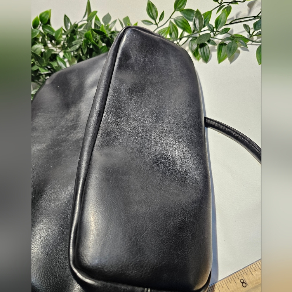 ​🔥 Y2K VINTAGE Nine West Black Shoulder Bag Tote Minimalist - Picture 3 of 6